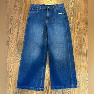 GAP High Stride Wide Leg Jeans Size 14R New